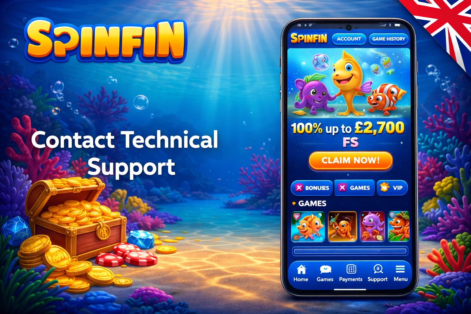 Smartphone showing the SpinFin website, highlighting game categories: Populaires (Popular), Top, and responsible gaming advice.